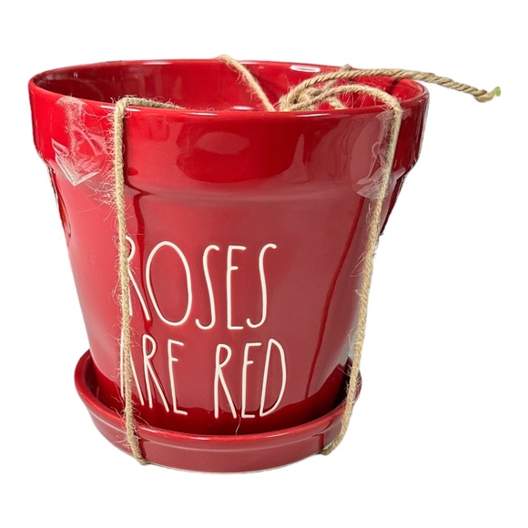 Rae Dunn "ROSES ARE RED" Planter - Picture 1 of 1